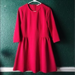 Jack Deon Textured Ponte Dress Fuchsia